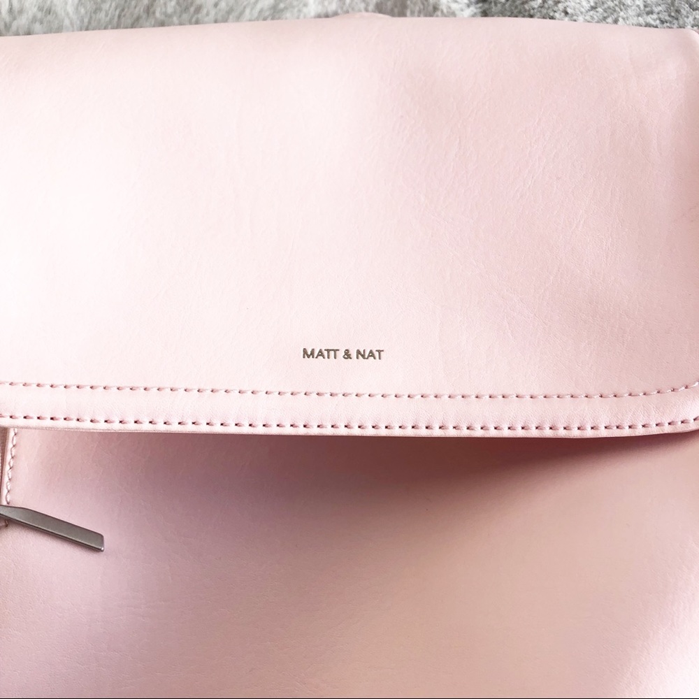 Matt & Nat Light Pink Vegan Leather Backpack - Picture 5 of 12